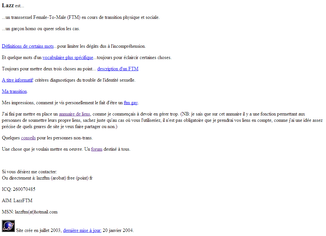 Page d'accueil de mon premier site