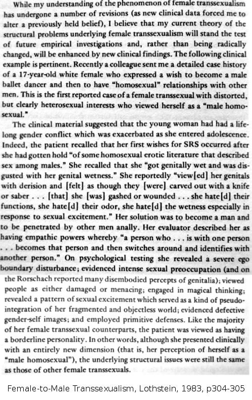 Scan de l'extrait du livre de Lothstein, en anglais.